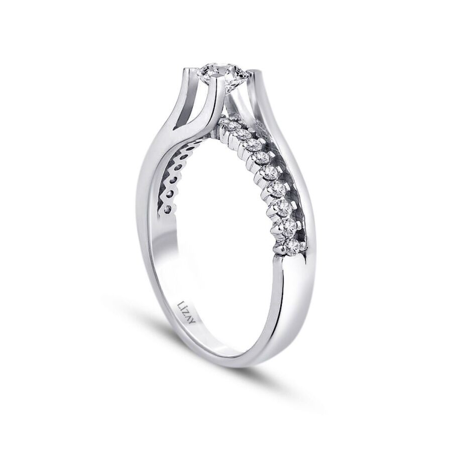 0.54 Carat Diamond Round Solitaire Engagement Ring