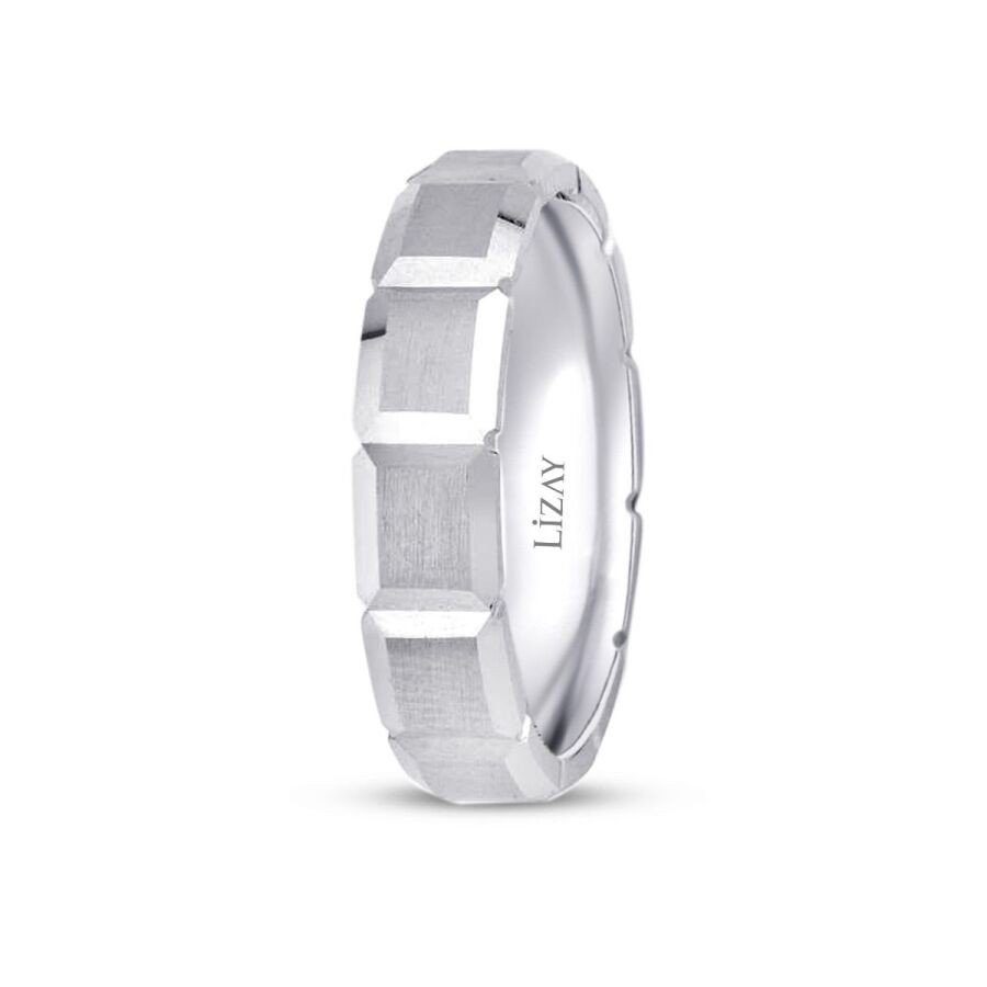 White Gold Cubic Wedding Band