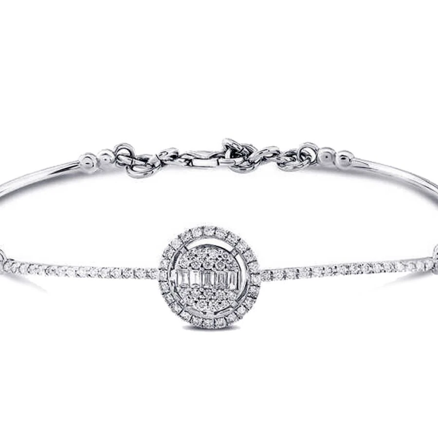 0.43 Carat Diamond Baguette Bangle