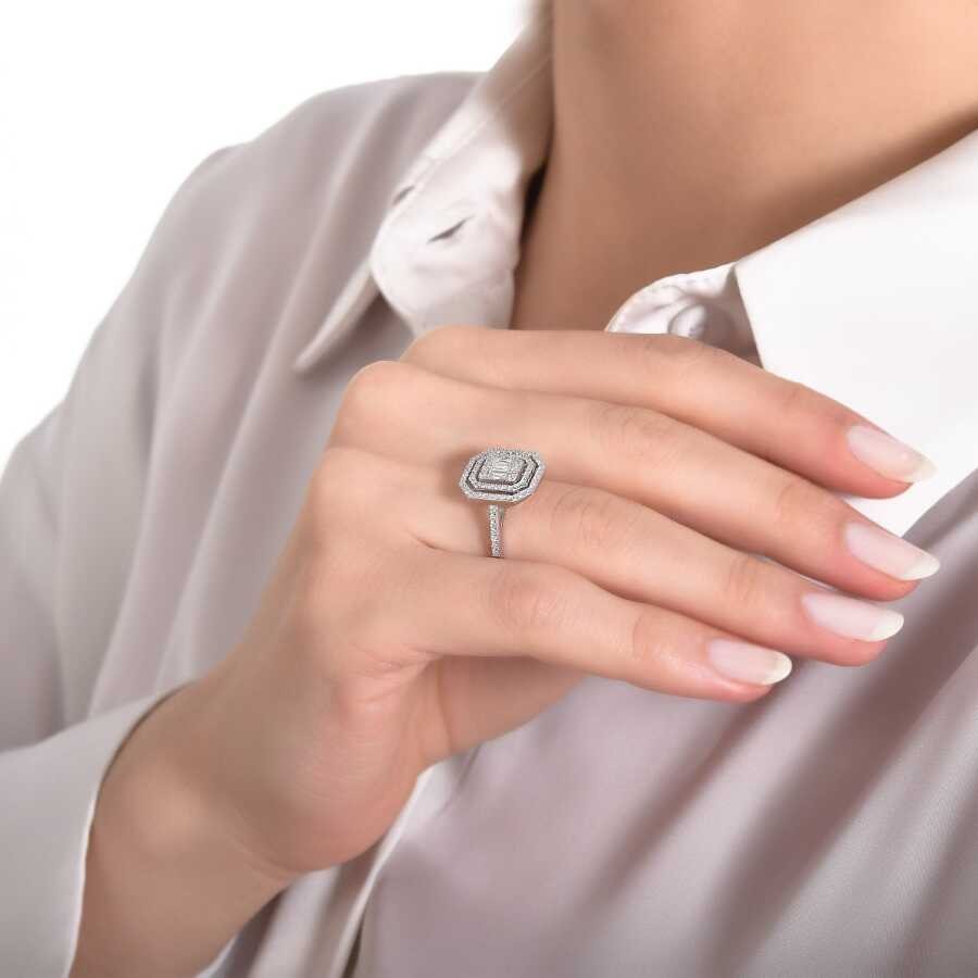 0.42 Carat Diamond Baguette Ring