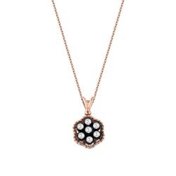 0.18 Carat Diamond Rose Necklace