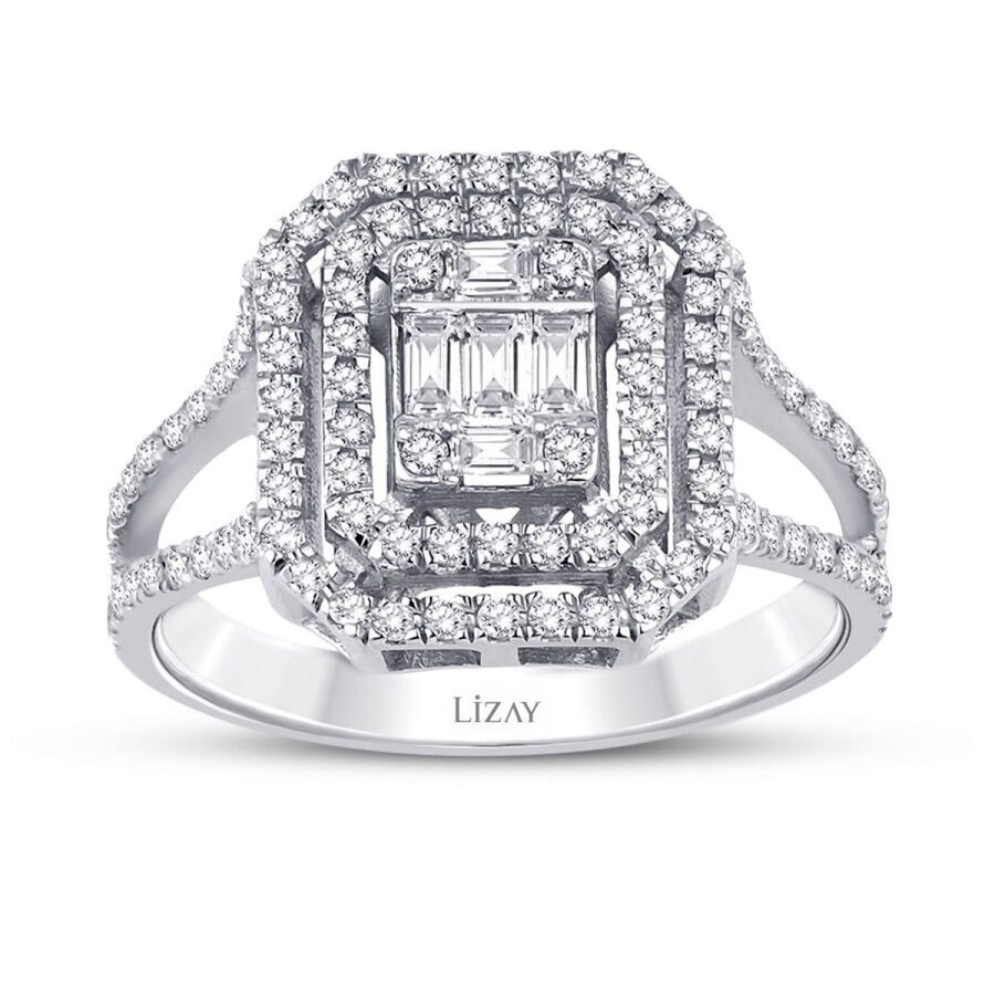 0.59 Carat Diamond Baguette Ring