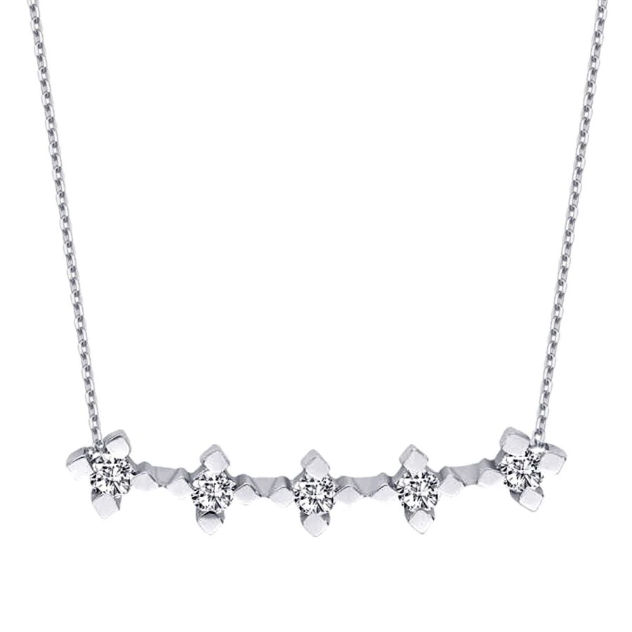0.32 ct. Diamant Fünf-Stein Halskette