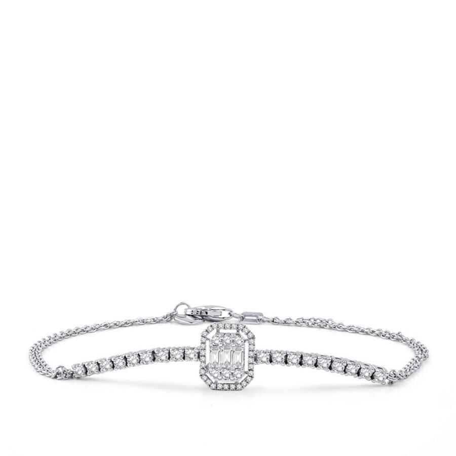 0.75 Carat Diamond Baguette Bracelet