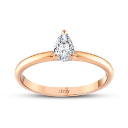 0,30 Karat Diamant Tropfen Solitär Verlobungsring
