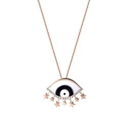 0,11 Karat Diamant Schutzauge Halskette