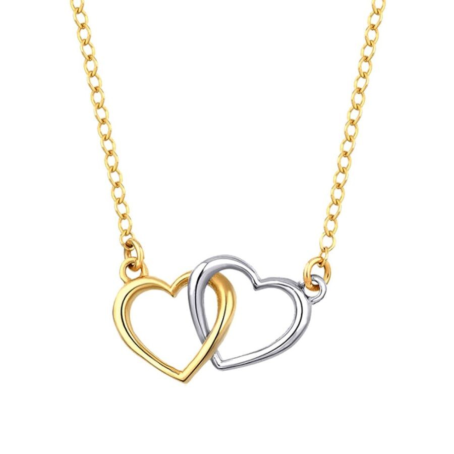 Gold Two-Tone Hearts Necklace