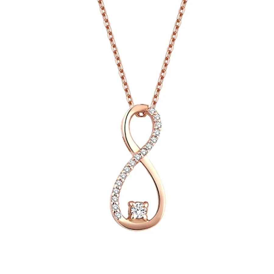 0.11 ct. Diamant Infinity Halskette