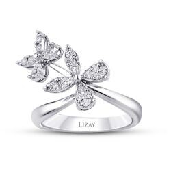 0.33 Carat Diamond Flower Ring