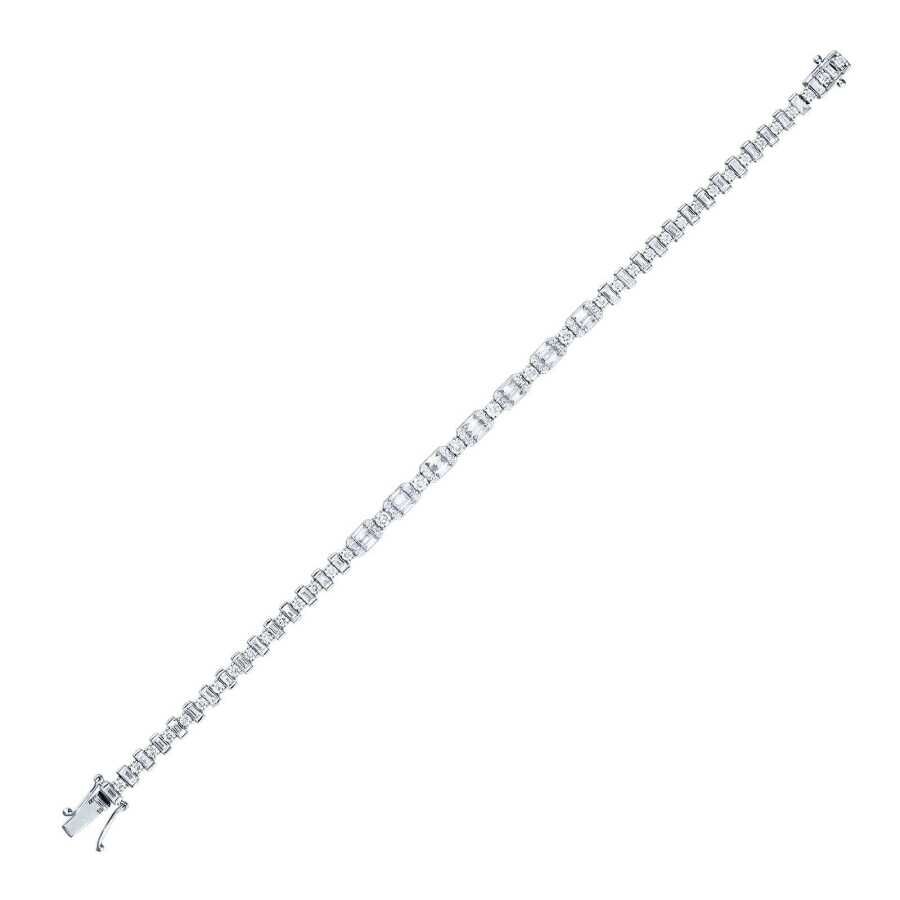 2.74 Carat Diamond Baguette Bracelet