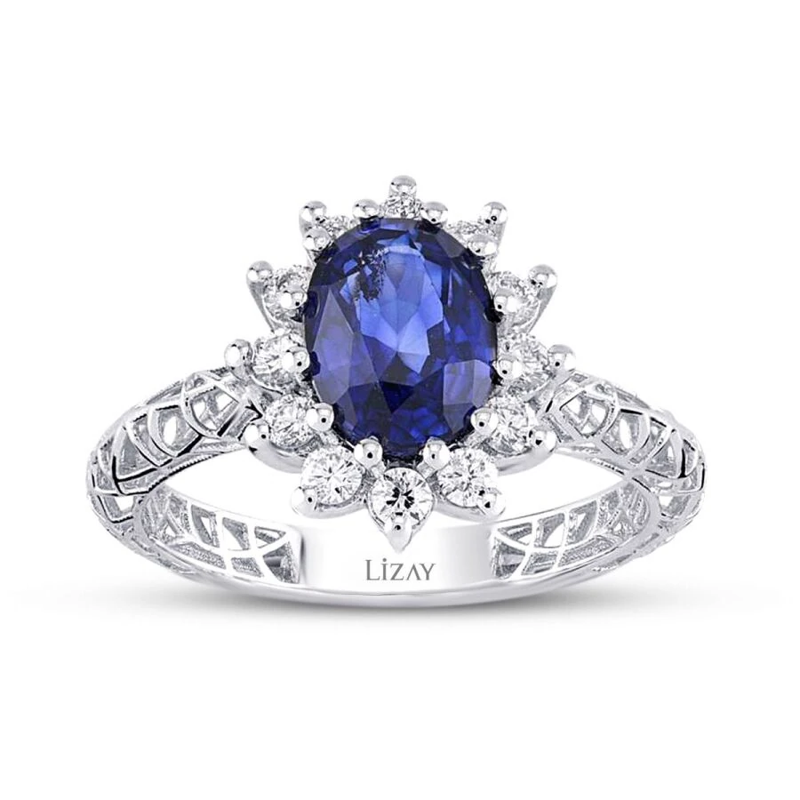 2.23 Carat Diamond Sapphire Ring