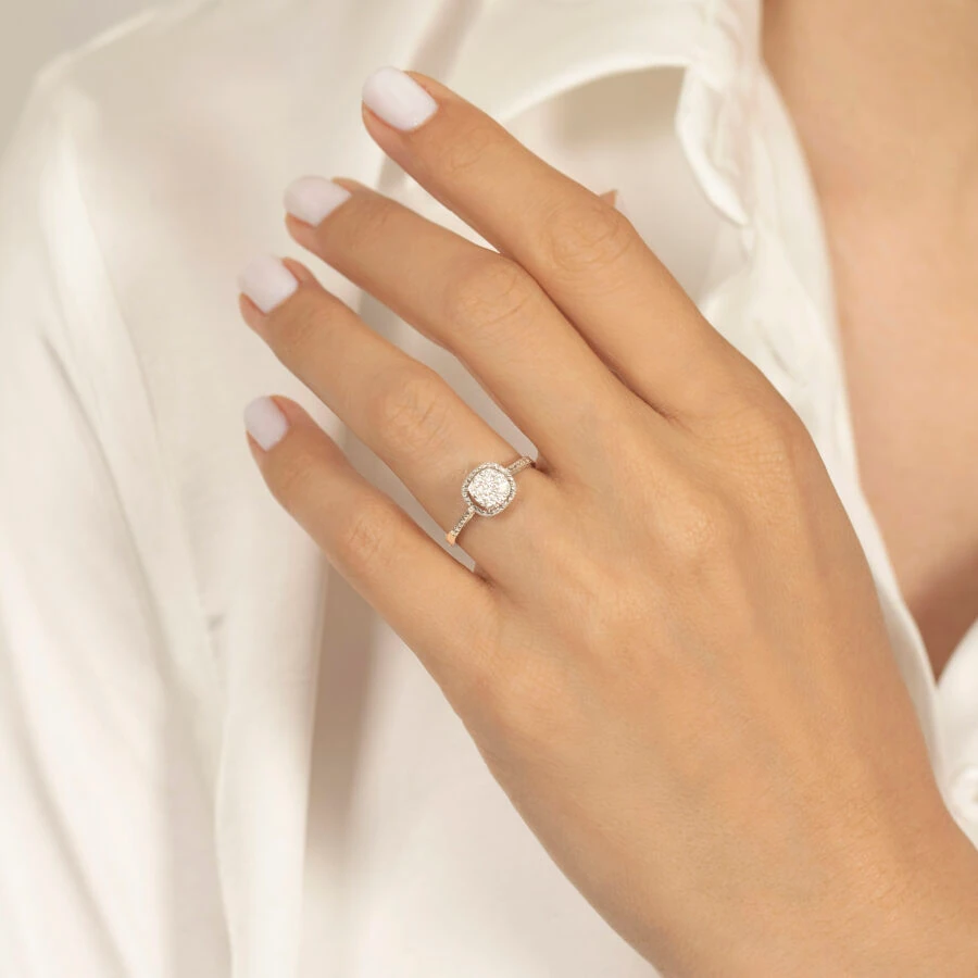 0.21 Carat Diamond Effect Stone Ring