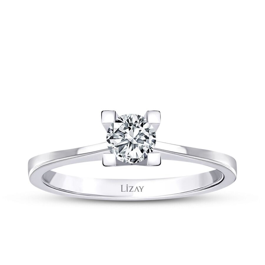 0,40 Karat Diamant Runder Solitär Verlobungsring