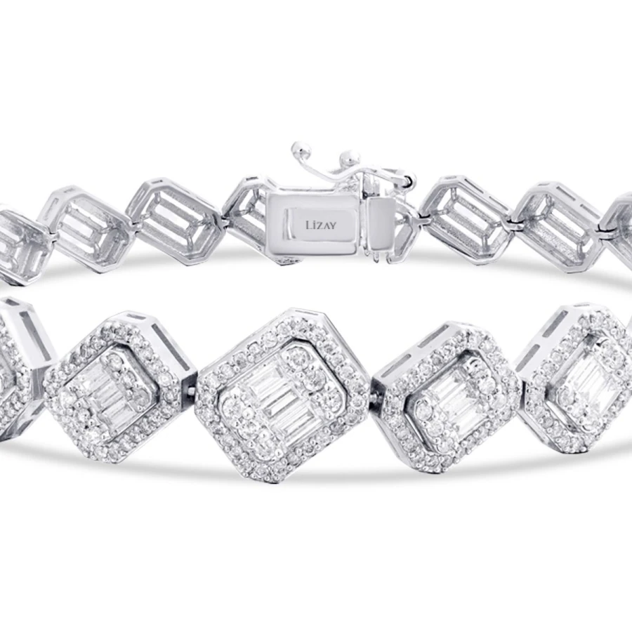 1.66 ct. Diamant Rubin Armband