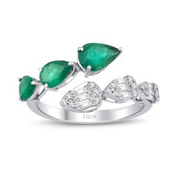 1,27 Karat Diamant Smaragd Ring