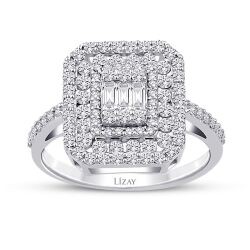 0.74 Carat Diamond Baguette Ring