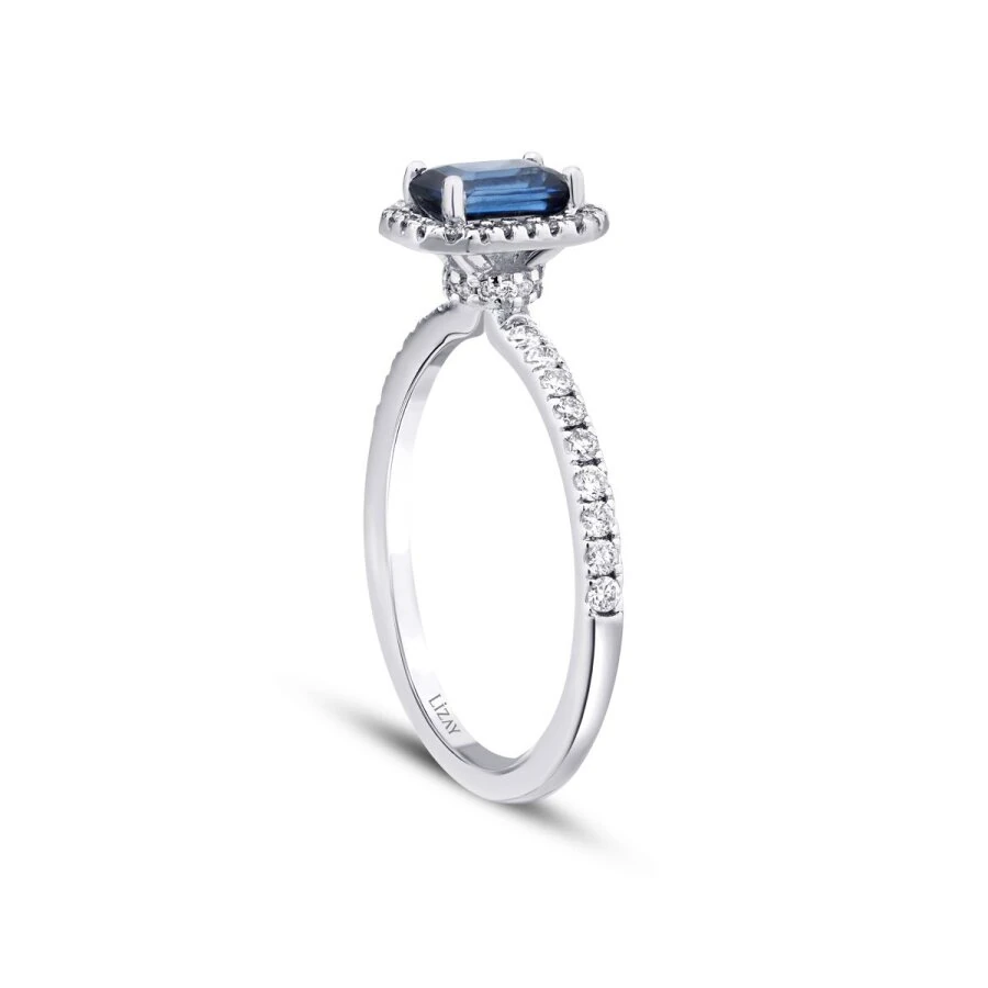 1.13 Carat Diamond Sapphire Ring