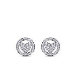 0.26 Carat Diamond Heart Earrings