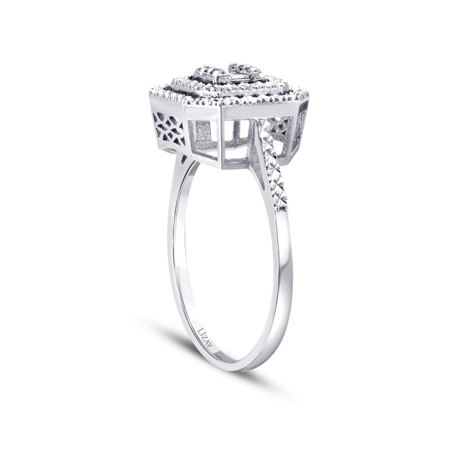 0.07 ct. Diamant Effekt Baguette Ring