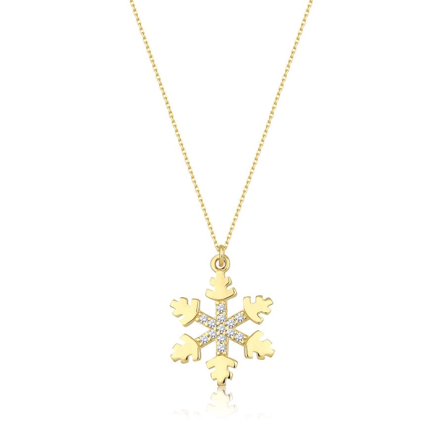 Gold Snowflake Necklace