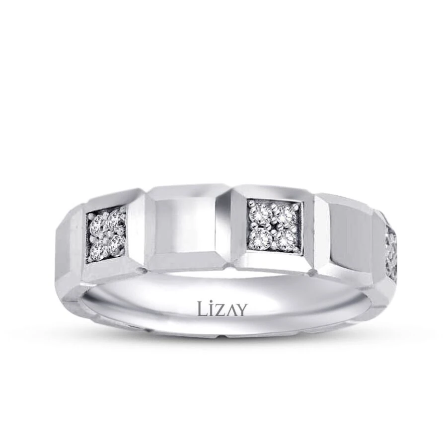 White Gold Cubic Wedding Band