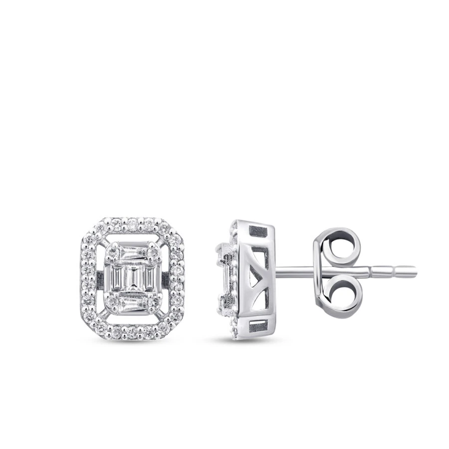 0.30 Carat Diamond Baguette Earrings