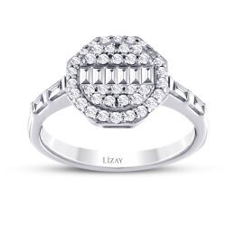 0.58 Carat Diamond Baguette Ring