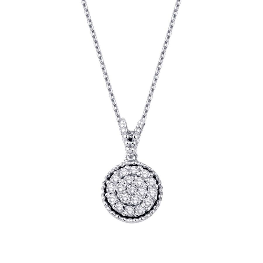 0.20 Carat Diamond Round Necklace