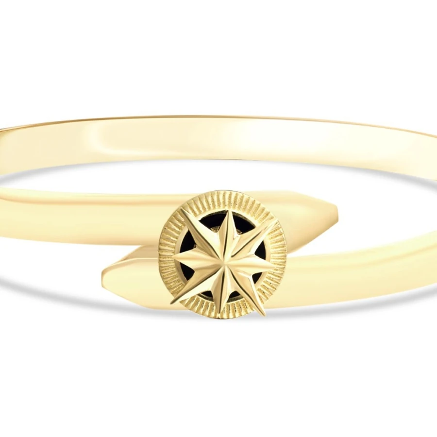 Gold North Star Bangle