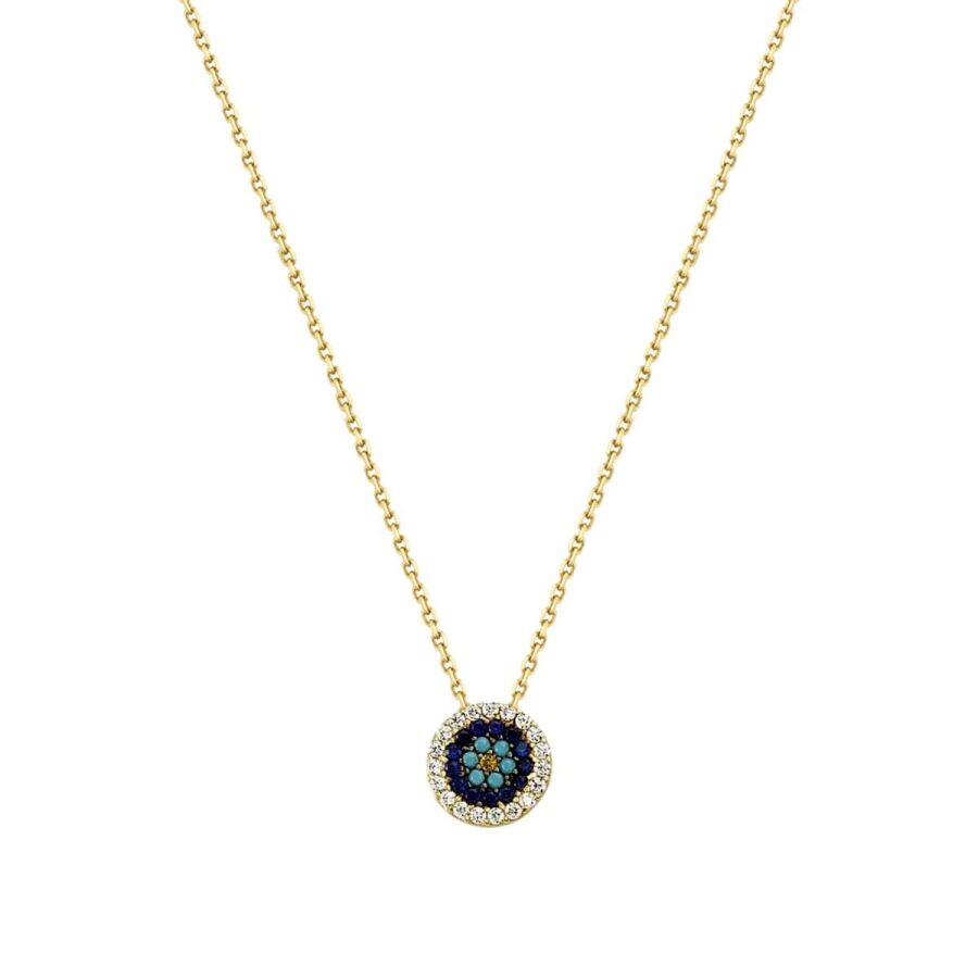 Gold Evil Eye Necklace