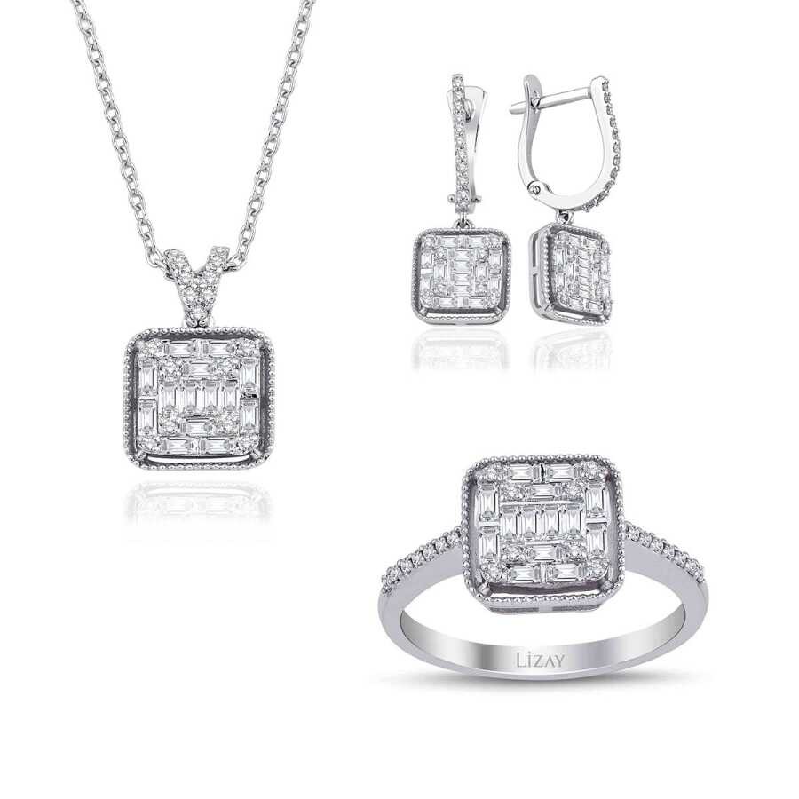 1.42 Carat Diamond Baguette Set