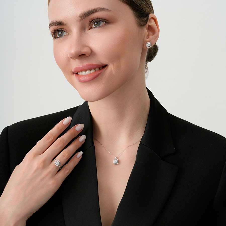 0,26 Karat Diamant Baguette Ohrringe
