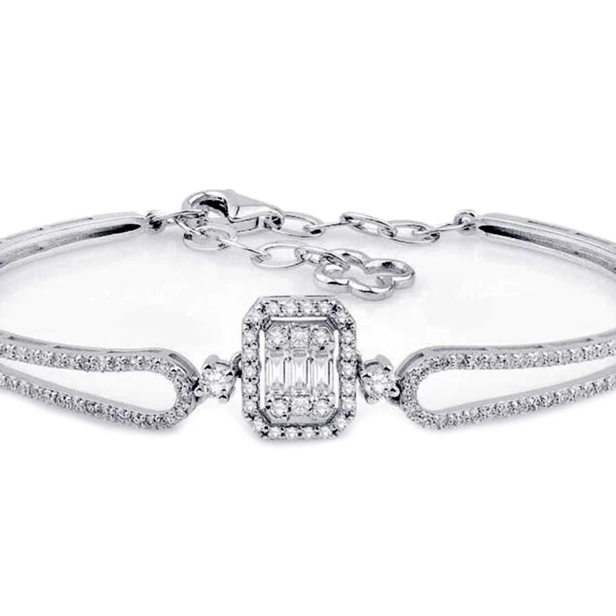 1.16 Carat Diamond Baguette Bangle