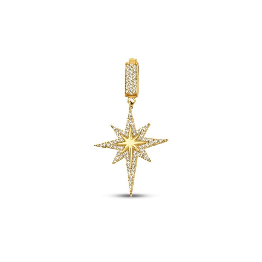 Gold North Star Charm
