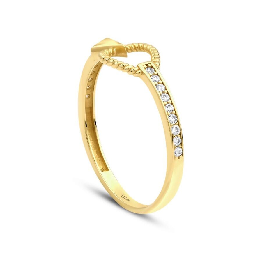 Gold Triangle Twisted Ring