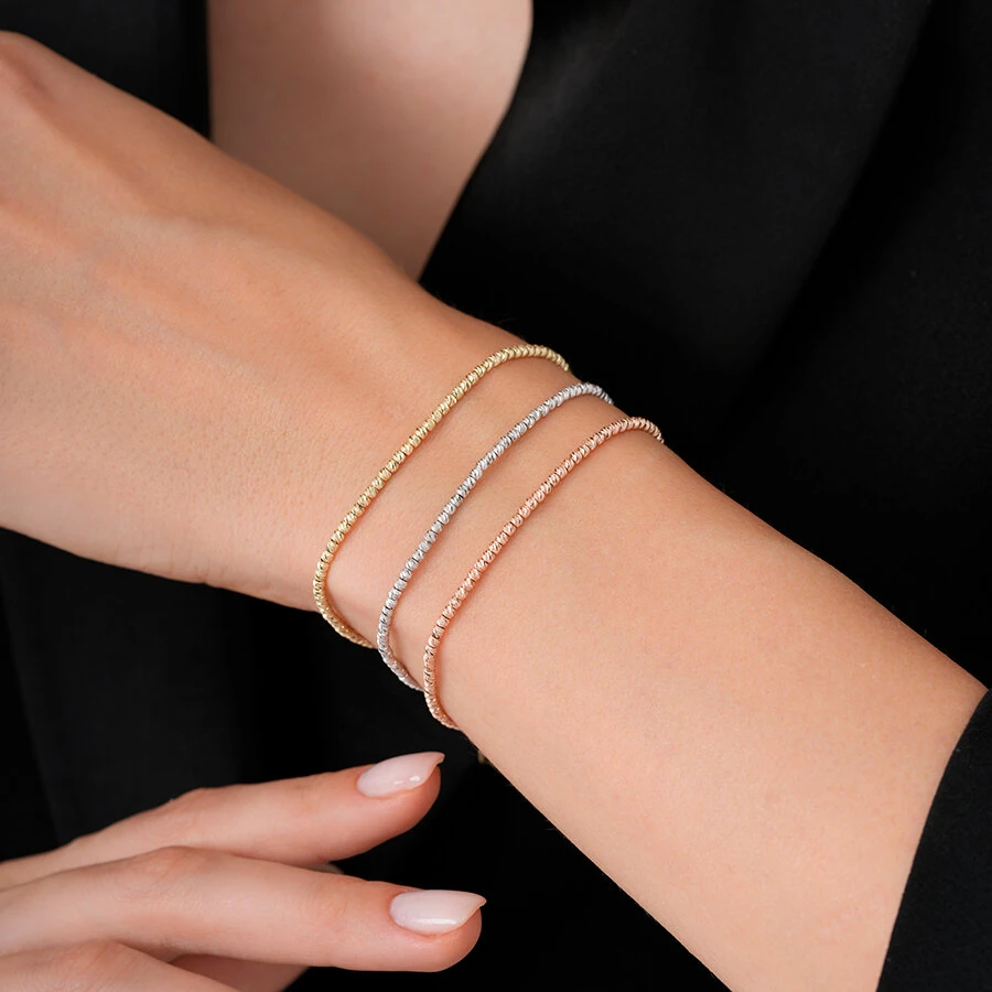 Gold Rose Ball Bracelet