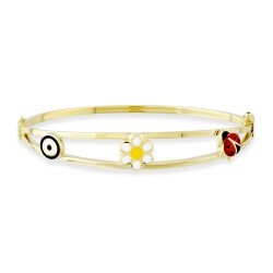 Gold Baby Nameplate Bracelet