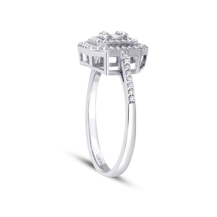 0.42 Carat Diamond Baguette Ring