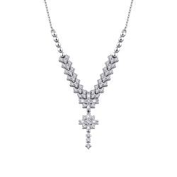 0.69 Carat Diamond Baguette Necklace