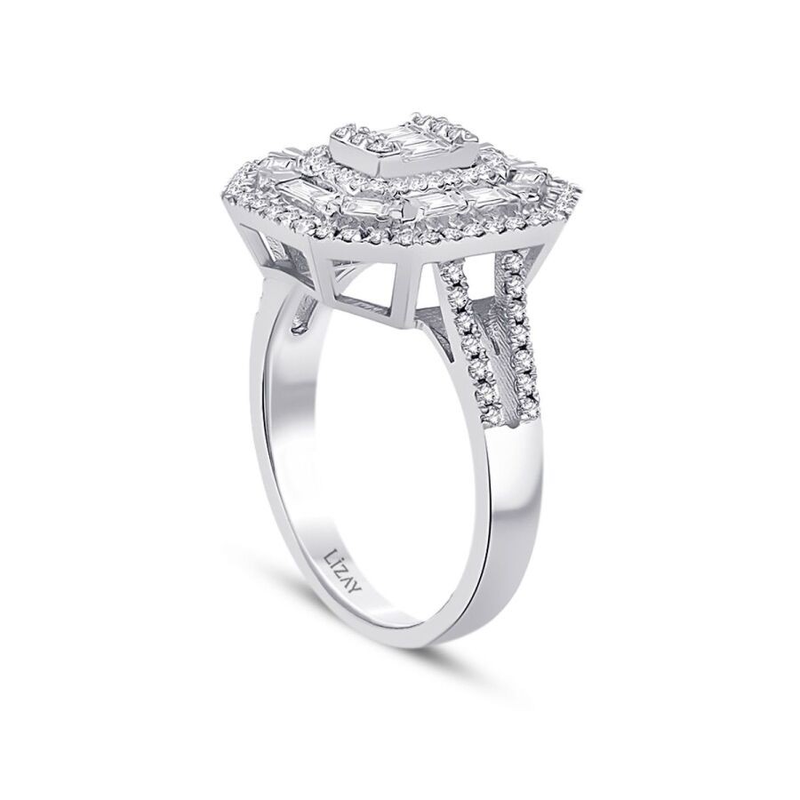 0.74 Carat Diamond Baguette Ring