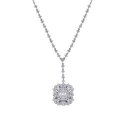 1,47 Karat Diamant Baguette Halskette