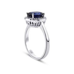 2,42 Karat Diamant Saphir Ring