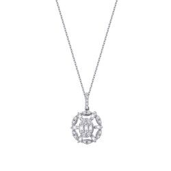 0.26 Carat Diamond Baguette Necklace