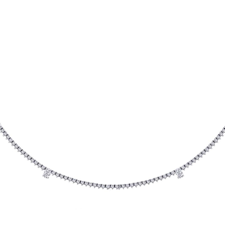 7.40 Carat Diamond Tennis Necklace