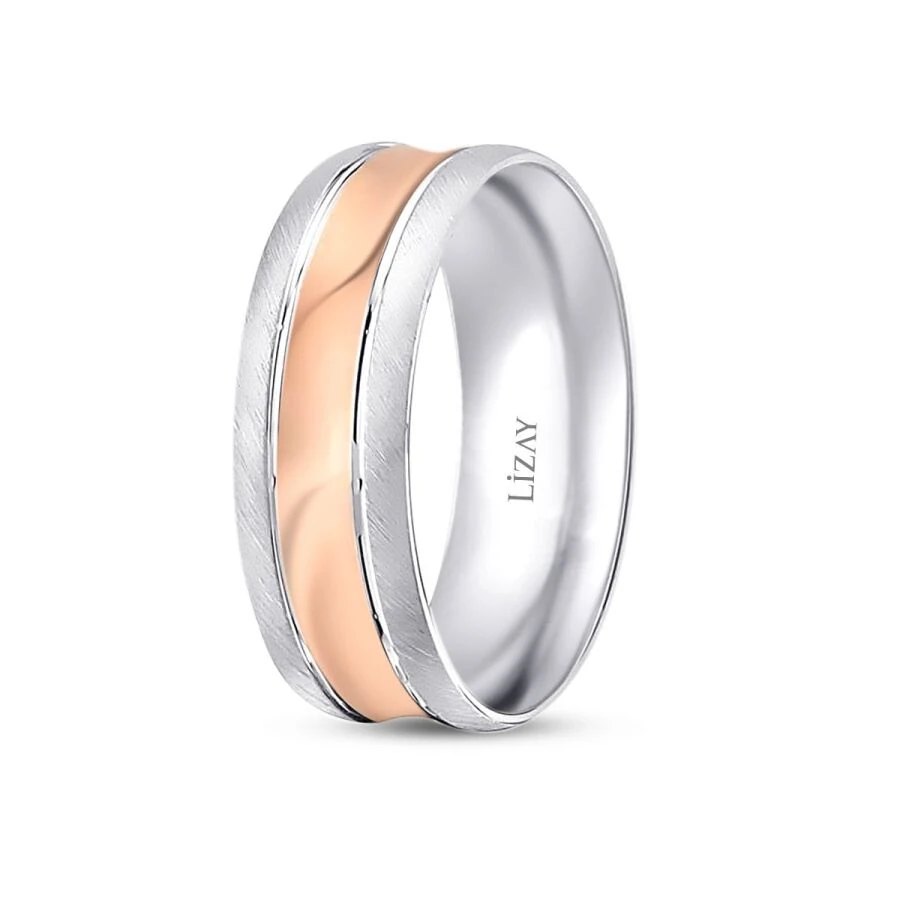 Gold Two-Tone Wedding Band