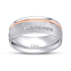 Gold Two-Tone Wedding Band