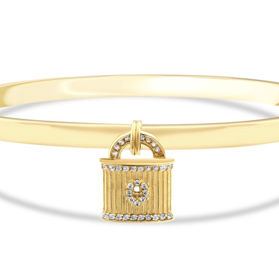 Gold Lock Bangle