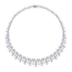 13.55 Carat Diamond Baguette Necklace