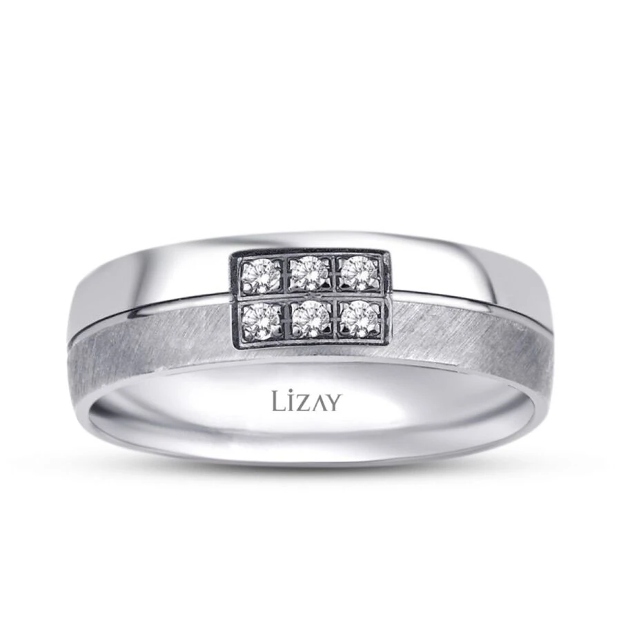 White Gold Cubic Wedding Band