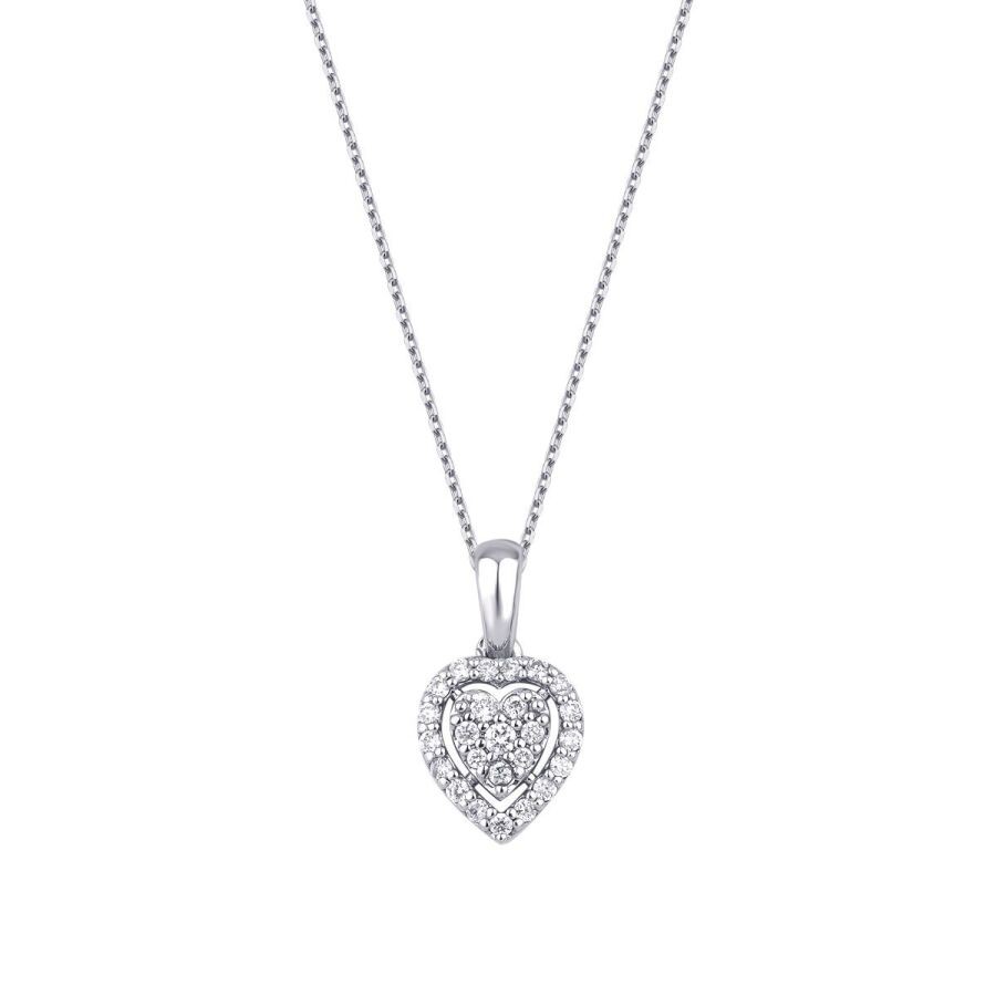 0.15 Carat Diamond Heart Necklace